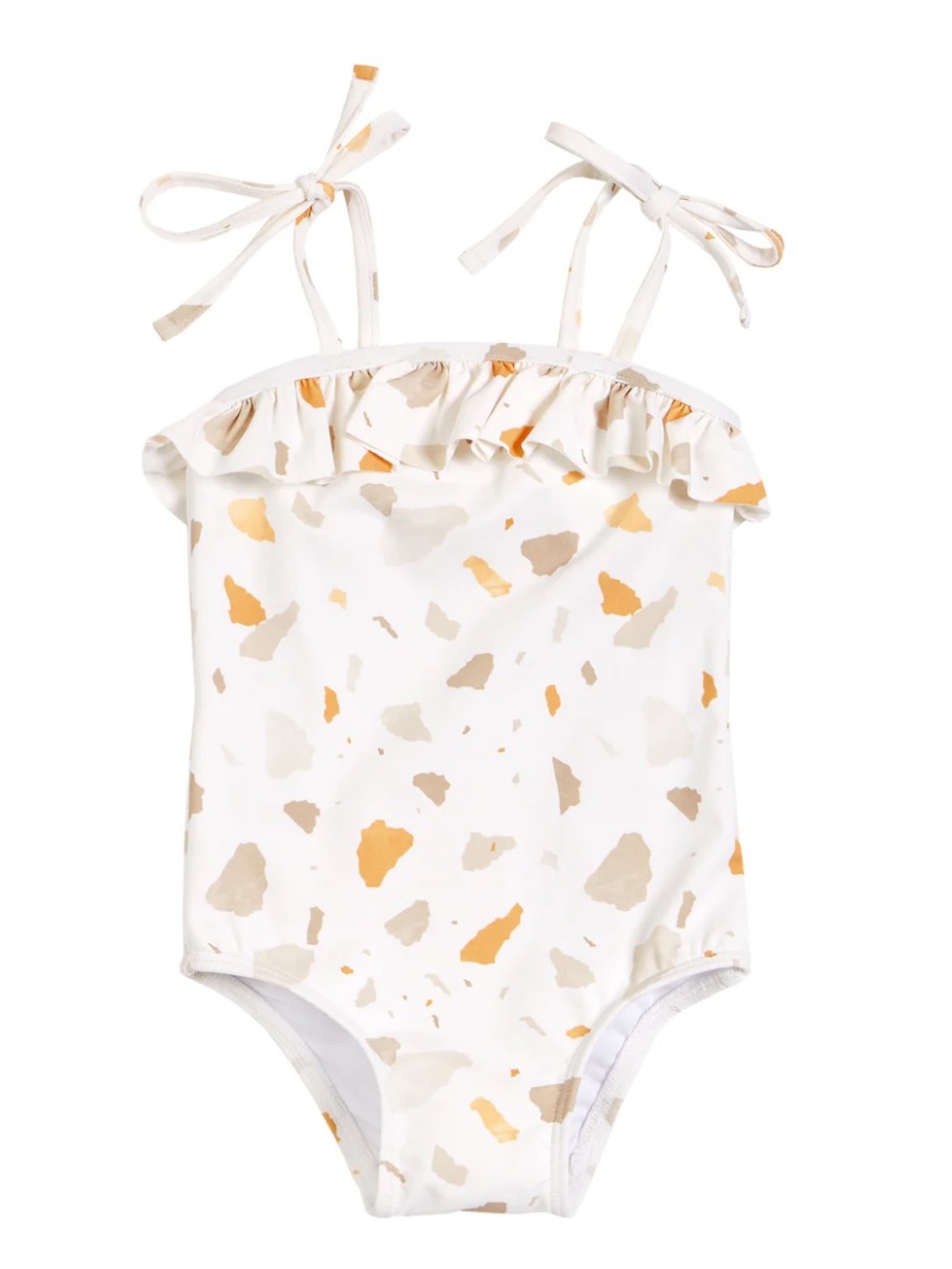 Terrazzo Ruffle One-Piece Swimsuit - Picture 2 of 6